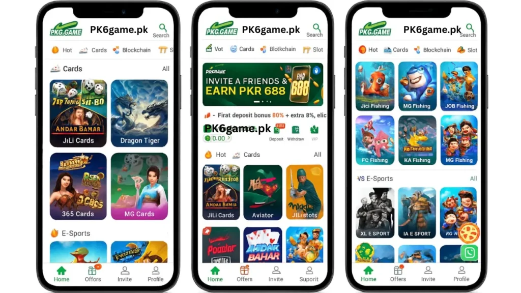 Available Games in PK6 Game